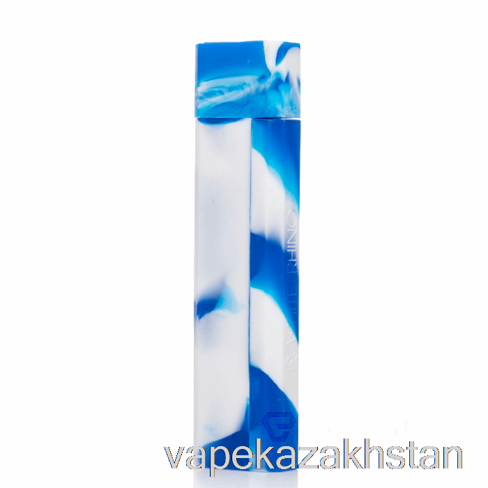 Vape Kazakhstan White Rhino Silicone Dab Out [Pyrex] Blue White